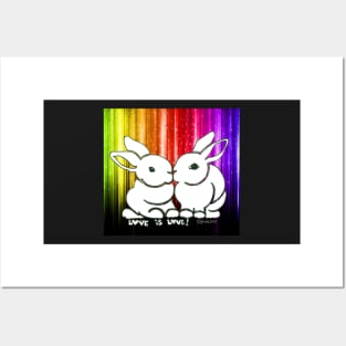 Love is Love Rabbits Posters and Art